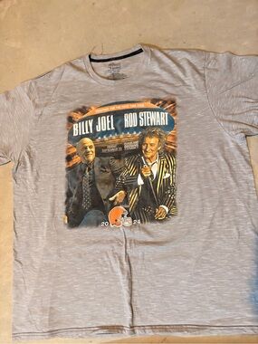 Cleveland Browns Billy Joel & Rod Stewart T Shirt XXL
